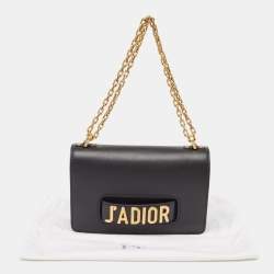 Pre Owned Dior Black Leather J'Adior Flap Shoulder Bag