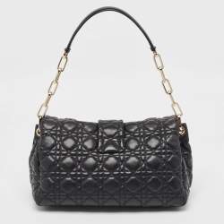 Pre Owned Dior Black Cannage Leather Miss Dior Shoulder Bag