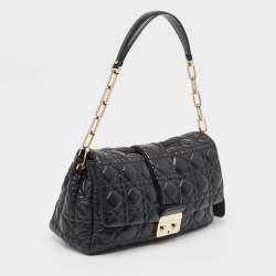 Pre Owned Dior Black Cannage Leather Miss Dior Shoulder Bag