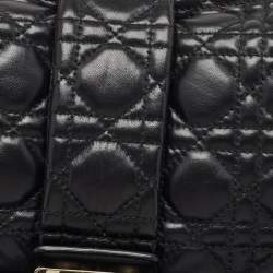 Pre Owned Dior Black Cannage Leather Miss Dior Shoulder Bag