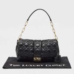 Pre Owned Dior Black Cannage Leather Miss Dior Shoulder Bag