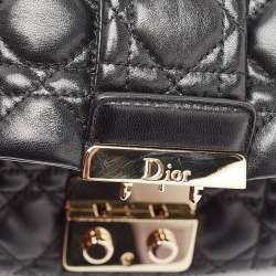 Pre Owned Dior Black Cannage Leather Miss Dior Shoulder Bag