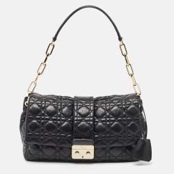 Pre Owned Dior Black Cannage Leather Miss Dior Shoulder Bag