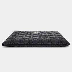 Dior Black Leather Caro Daily Pouch