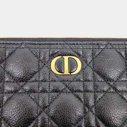 Dior Black Leather Caro Daily Pouch