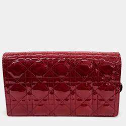Chanel Red Patent Leather Cannage Chain Crossbody Bag