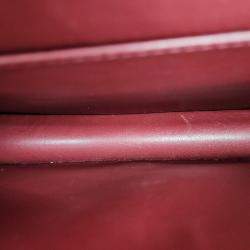 Chanel Red Patent Leather Cannage Chain Crossbody Bag