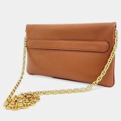 Dior Brown Leather Medium Clutch Bag