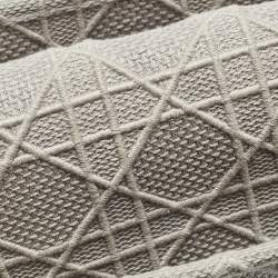 Pre Owned Dior Grey Cannage Embroidered Canvas Medium Lady D-Lite Tote