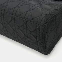 Dior Black Nylon Medium Lady Dior Tote Bag