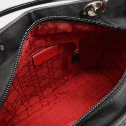 Dior Black Nylon Medium Lady Dior Tote Bag