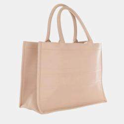 Pre Owned حقيبة توت بوك جلد ديور نيود متوسطة