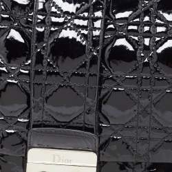 Pre Owned Dior Black Cannage Patent Leather Miss Dior Promenade Shoulder Bag