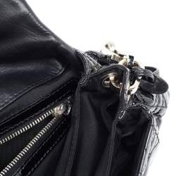 Pre Owned Dior Black Cannage Patent Leather Miss Dior Promenade Shoulder Bag