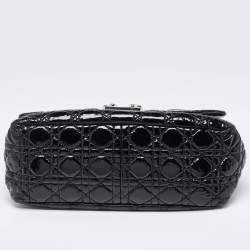 Pre Owned Dior Black Cannage Patent Leather Miss Dior Promenade Shoulder Bag