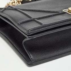 Pre Owned Dior Black Leather Medium Diorama Shoulder Bag