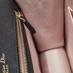 Pre Owned Dior Black Leather Medium Diorama Shoulder Bag