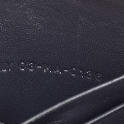 Dior Blue Micro Cannage Patent Leather Diorama Zip Around Wallet