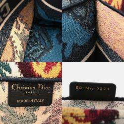 Dior Multicolour Canvas Embroidered Large Paisley Book Tote Bag