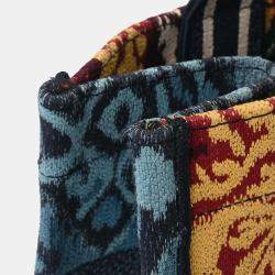 Dior Multicolour Canvas Embroidered Large Paisley Book Tote Bag