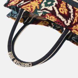 Dior Multicolour Canvas Embroidered Large Paisley Book Tote Bag