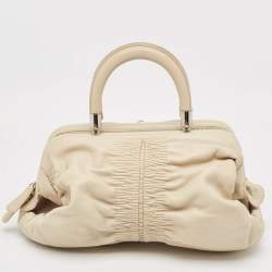 Dior Light Beige Leather Karenina East West Karenina Satchel