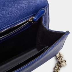 Dior Blue Leather Medium Diorama Shoulder Bag