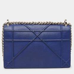 Dior Blue Leather Medium Diorama Shoulder Bag