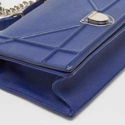 Dior Blue Leather Medium Diorama Shoulder Bag