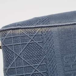 Dior Blue Cannage Embroidered Canvas Medium Lady D-Lite Tote