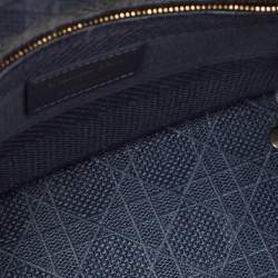 Dior Blue Cannage Embroidered Canvas Medium Lady D-Lite Tote