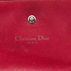 Dior Pink Leather Diorama Trifold Wallet