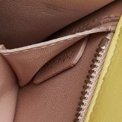 Pre Owned Dior Light Yellow Patent Leather Diorama Club Shoulder Bag