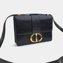 Dior Black Leather 30 Montaigne Shoulder Bag