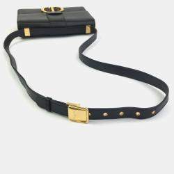 Dior Black Leather 30 Montaigne Shoulder Bag