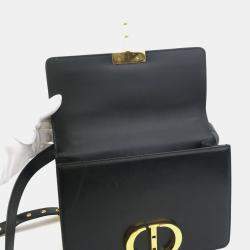 Dior Black Leather 30 Montaigne Shoulder Bag