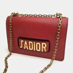 Dior Red Leather Medium J'Adior Shoulder Bag