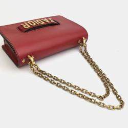 Dior Red Leather Medium J'Adior Shoulder Bag