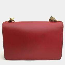 Dior Red Leather Medium J'Adior Shoulder Bag