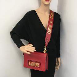 Dior Red Leather Medium J'Adior Shoulder Bag