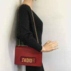 Dior Red Leather Medium J'Adior Shoulder Bag