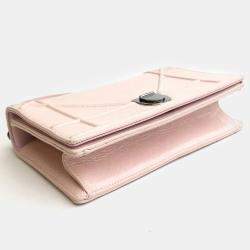 Dior Pink Leather Small Diorama Shoulder Bag