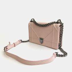 Dior Pink Leather Small Diorama Shoulder Bag