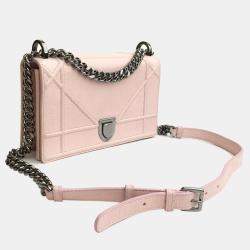 Dior Pink Leather Small Diorama Shoulder Bag