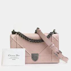 Dior Pink Leather Small Diorama Shoulder Bag