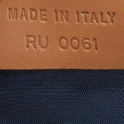 Pre Owned Dior Blue/brown Denim and Leather Saddle Bag
