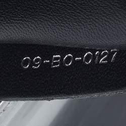 Pre Owned Dior Silver Microcannage Patent Leather Medium Diorama Flap Shoulder Bag