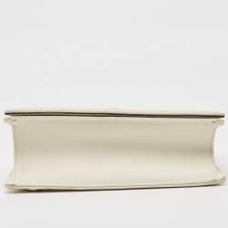 Dior White Leather Medium Diorama Flap Shoulder Bag