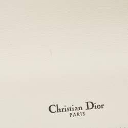 Dior White Leather Medium Diorama Flap Shoulder Bag