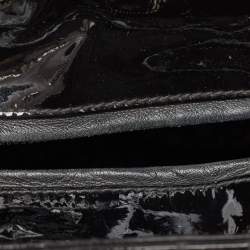 Pre Owned Dior Black Cannage Patent Leather Large Lady Dior Tote